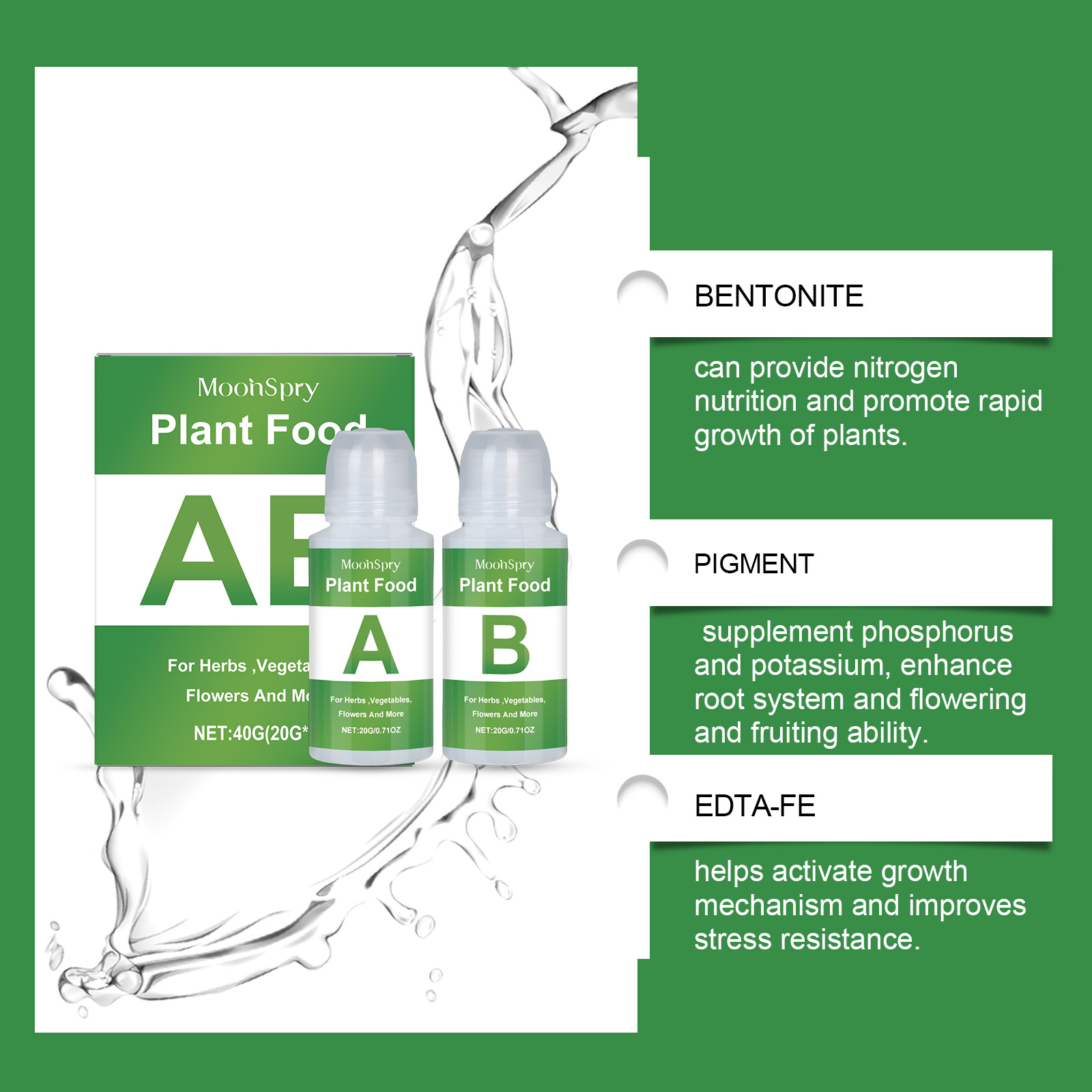MoonSpry محلول المغذيات المائي - مراجعة Nutrient Solution Ab وسعره